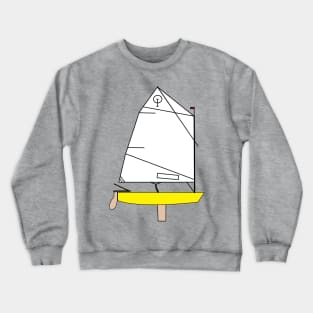 Optimist Sailing Dingy - Yellow Crewneck Sweatshirt